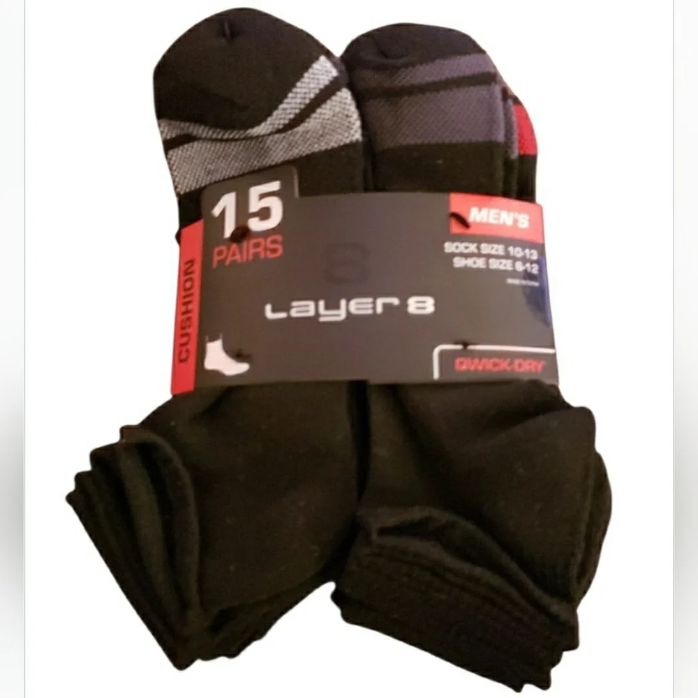 Socks Men Cushioned Quarter Athletic Lightweight Quick Dry Ankle New